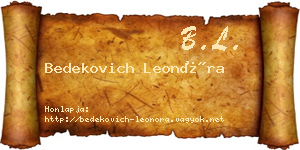 Bedekovich Leonóra névjegykártya